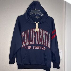 Anthropologie POL Women's California Graphic Hoodie, Size Small Grunge NWOT